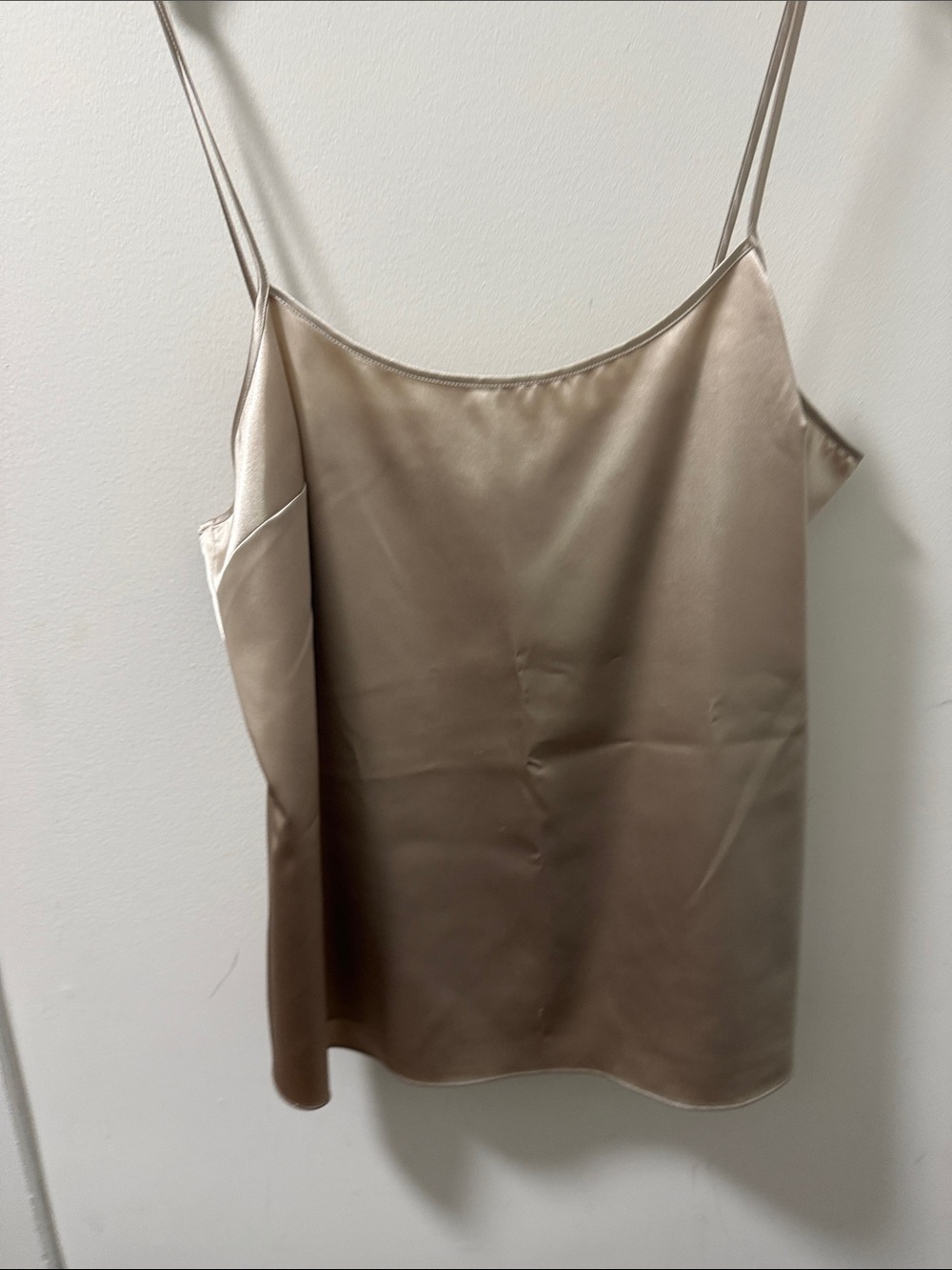 NWT Eli Tahari Satin Camisole Woman’s Top in Champagne. Size XL.